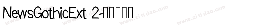 NewsGothicExt 2字体转换